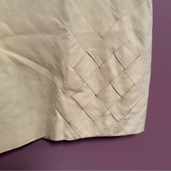 Valentino Boutique made in Italy size 10 1970s FLAWED woven detail sheath dress - Picture 2 of 12